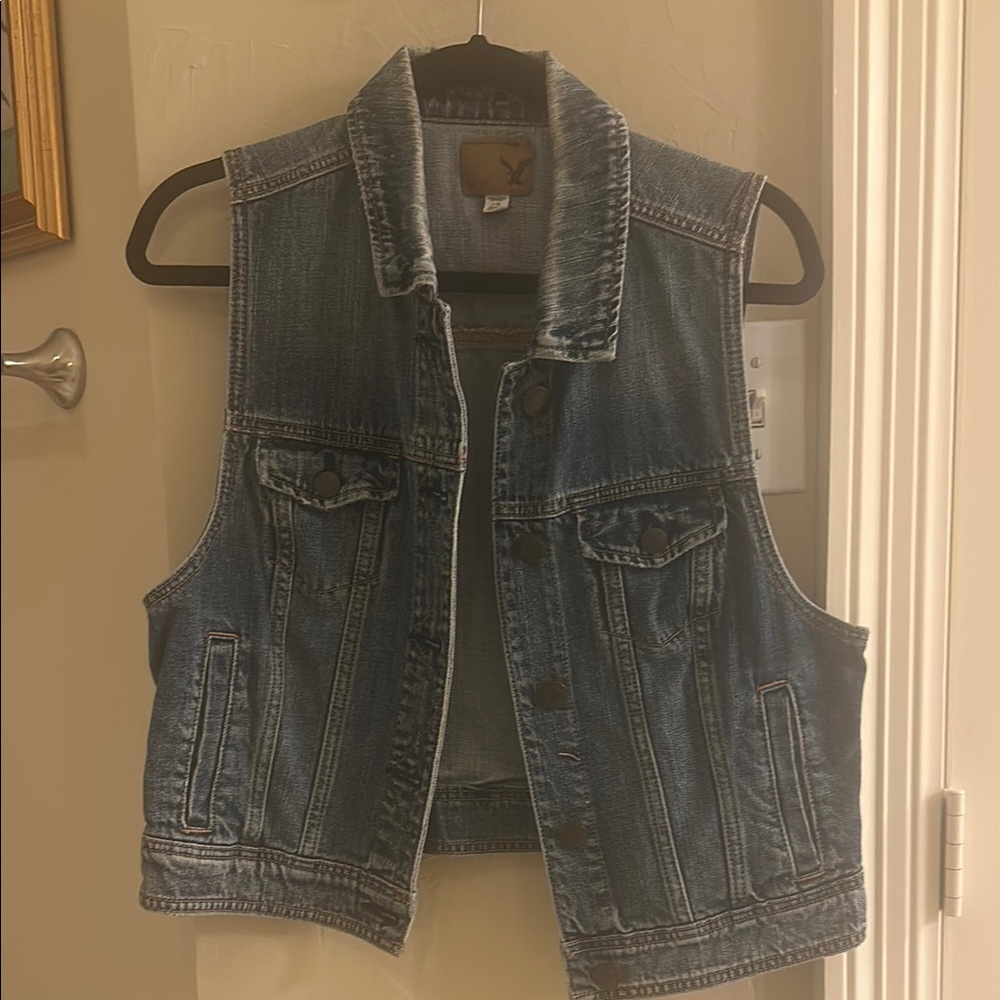 Denim Sleeveless Vest
